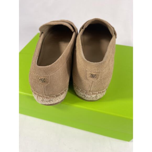 $130Sam Edelman Shoes Women's Size 6 Taupe Suede Espadrille Loafers Kait Slip On - Picture 4 of 8